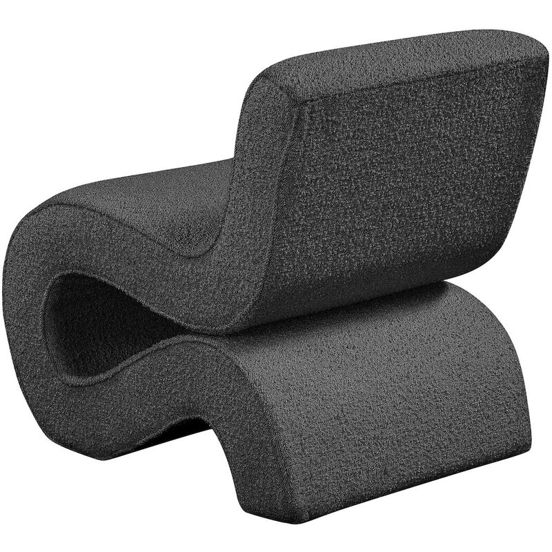 Meridian Furniture Desiree Black Boucle Fabric Accent Chair