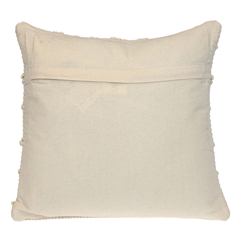 HomeRoots 20" Off White Geometric Cotton Throw Pillow image number 2