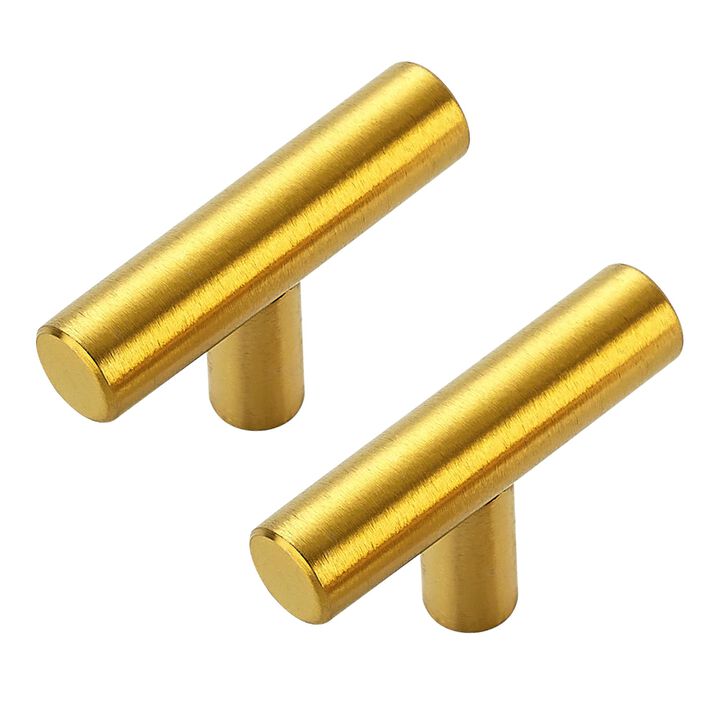 25 Pack Brushed Brass Cabinet Knobs - Kitchen Cabinet Knobs Gold Cabinet Pulls for Kitchen Cabinet Drawer Stainless Steel Dresse