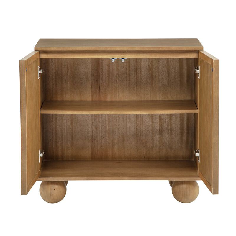 Cyrus 31" Wide 2-Door Accent Cabinet Natural Wood Finish image number 3