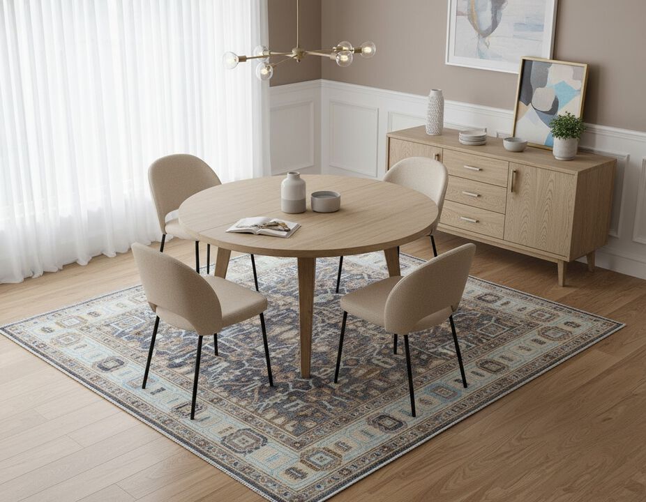 Samarkand 9X12 Gray & Light Blue Rug