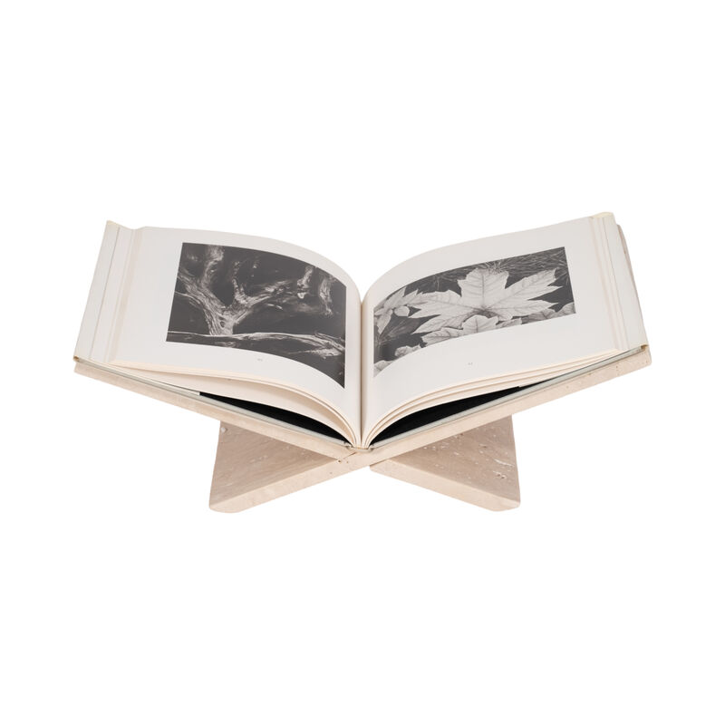 18" Travertine Bookstand, Tan image number 1