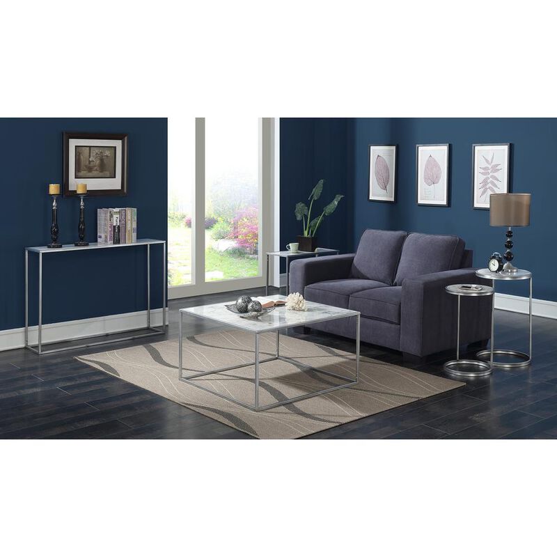 Convience Concept, Inc. Gold Coast Faux Marble Round End Table