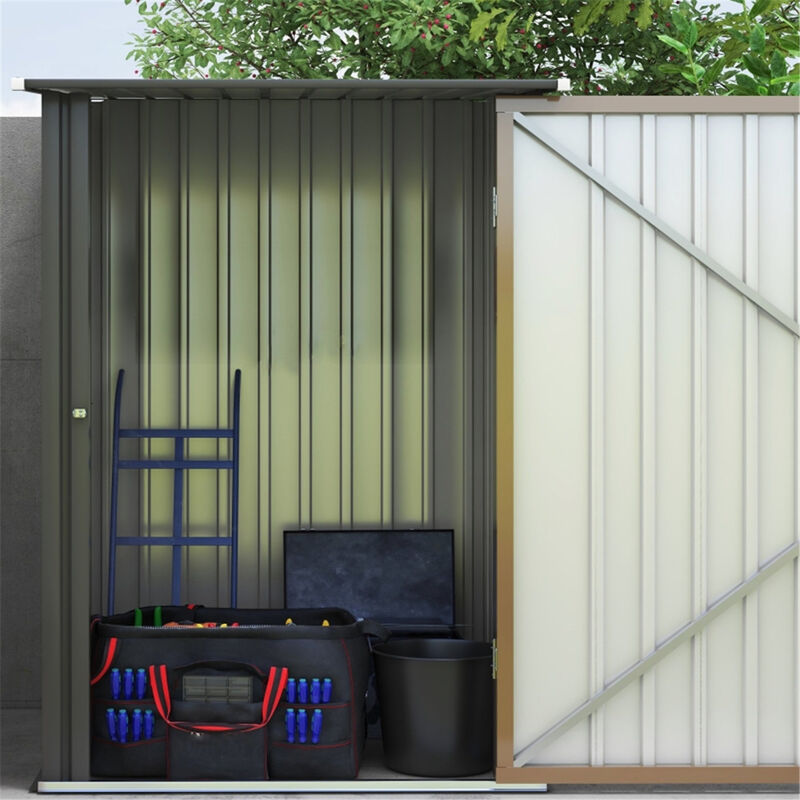 Galvanized Steel Garden Storage Shed for Tools and Outdoor Equipment