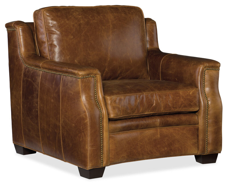 Yates Stationary Chair in Dark Wood image number 0
