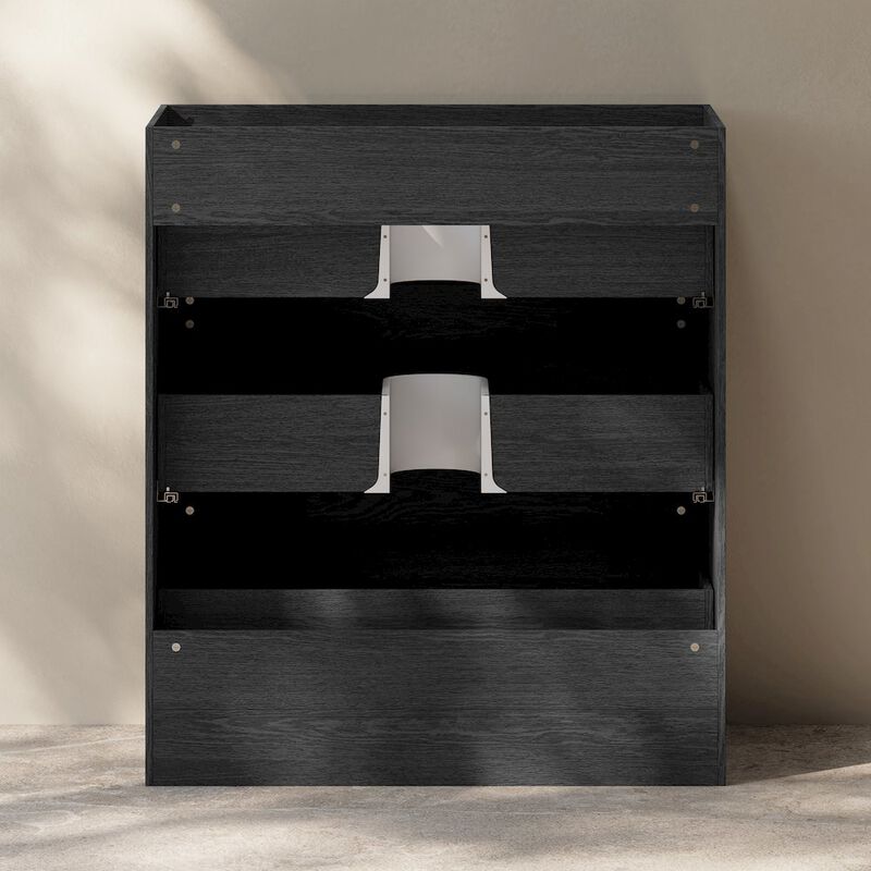 Liberte 30" Freestanding Bathroom Vanity Cabinet without Top in Black Oak image number 5