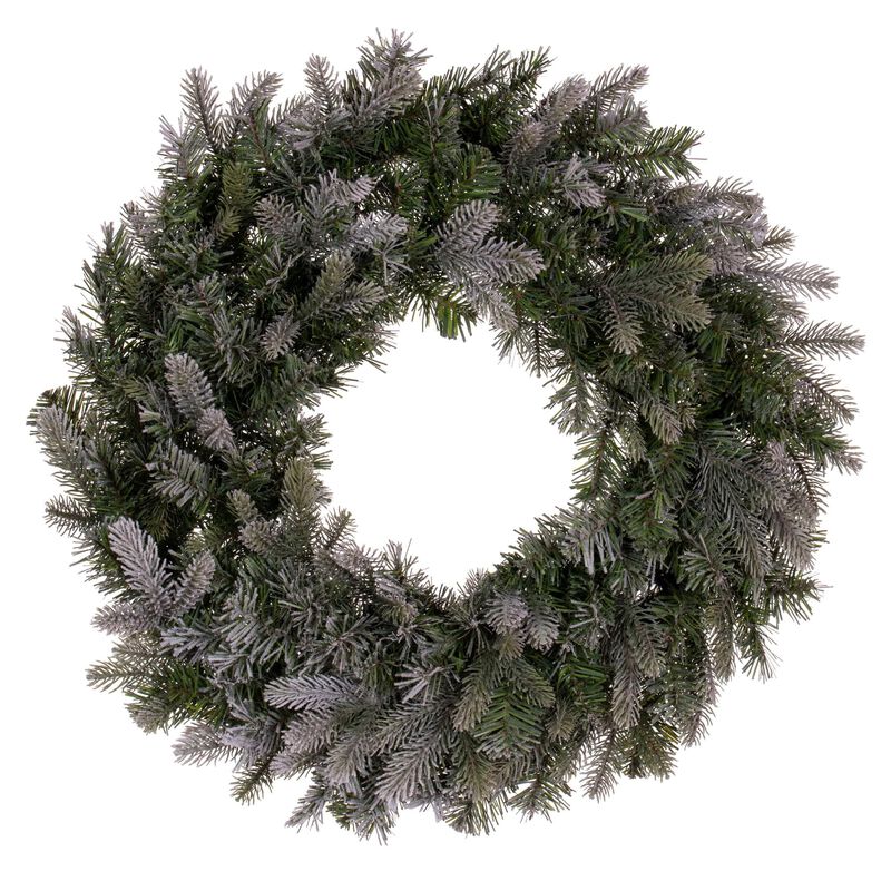 Vickerman 30" Frosted Douglas Fir Artificial UnLit Wreath. image number 0