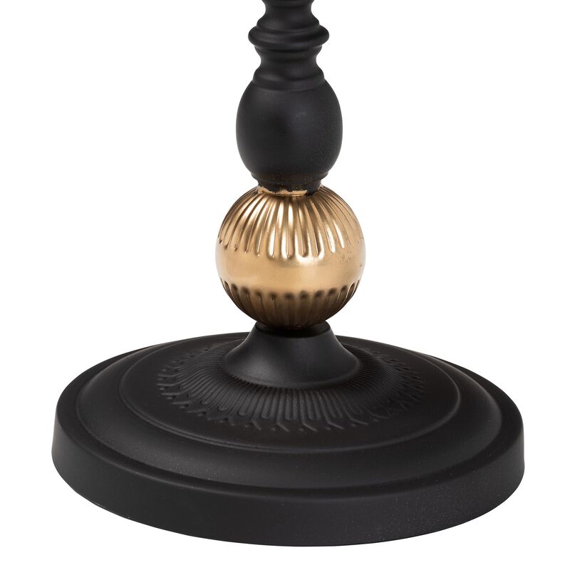 Baxton Studio Javion Modern Glam Round Accent Side Table &ndash; Black & Gold Metal End Table with Tray Top for Indoor or Semi-Outdoor Use image number 3