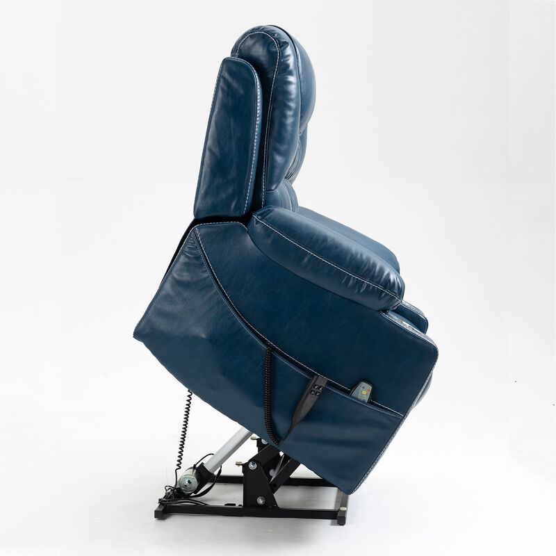 Leather Recliner Chair with 2 Cup Holder, Lounge Chair Power Lift Chair Relax Sofa Chair image number 4