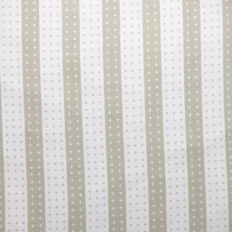 HomeRoots 16" Taupe and White Striped Cotton Throw Pillow image number 2
