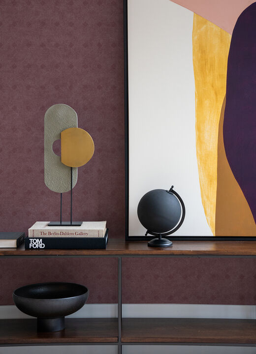 Peugot Merlot Geometric Wallpaper