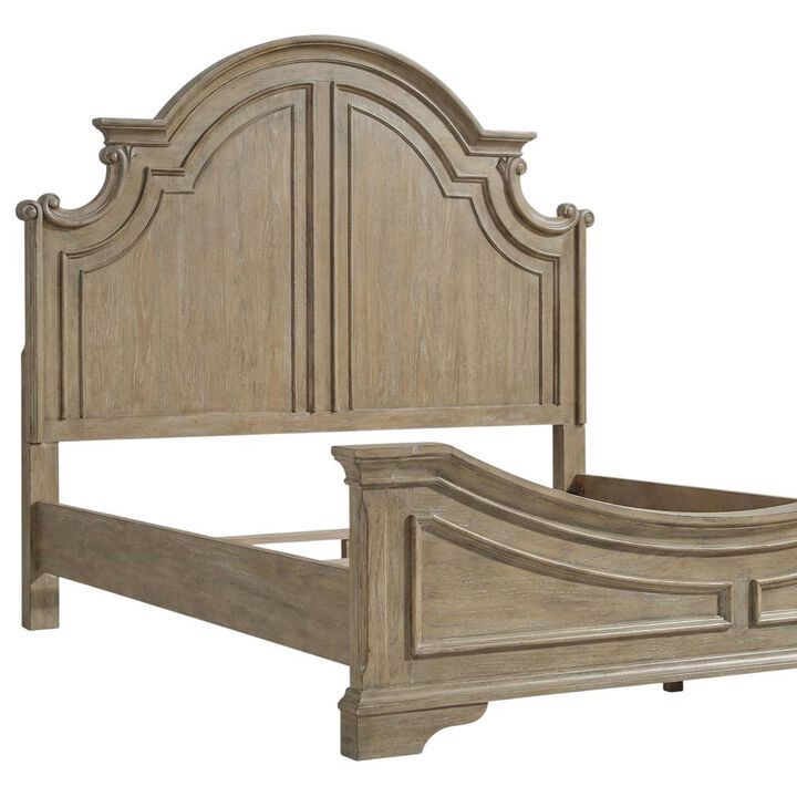 Liberty Furniture Magnolia Manor Queen Panel Headboard in Weathered Bisque