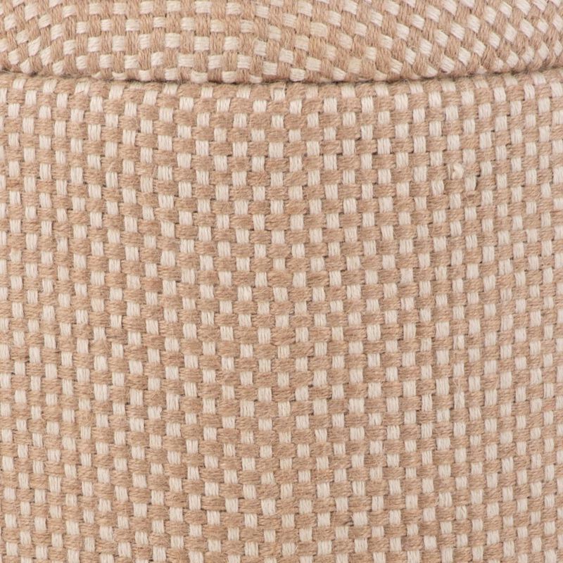 Carolina Chair & Table Handwoven Apollo Jute Check Storage Ottoman