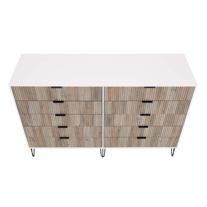 Dumbo Dresser in White and Gray