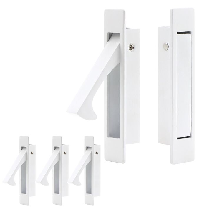 Dontay Pocket Door Pull Handle, Edge Pull, Professional Stainless Steel 304, Flush Mount Door Pull for Pocket Sliding Door (Whit