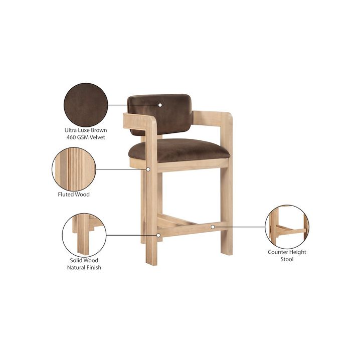 Meridian Furniture Sacha Velvet Stool