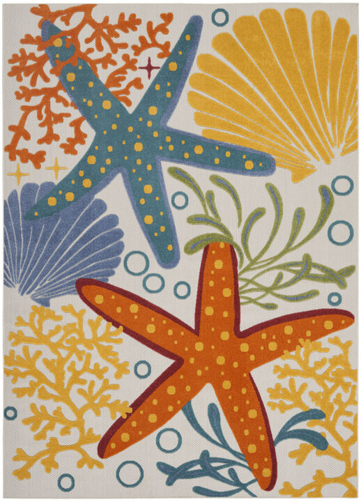HomeRoots Starfish Indoor Outdoor Area Rug