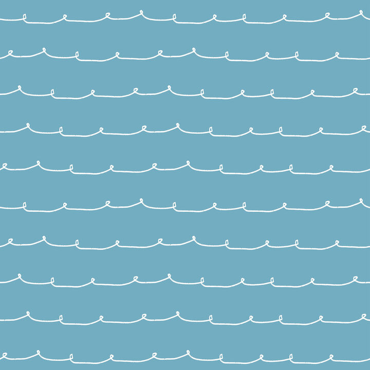 Wiggle Line Blue Stripe Wallpaper