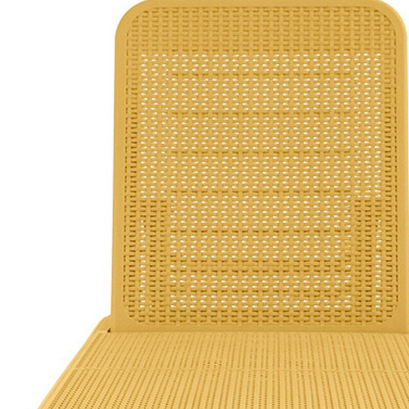 HomeRoots Heavy Duty Plastic Outdoor Stacking Chaise Lounge image number 3