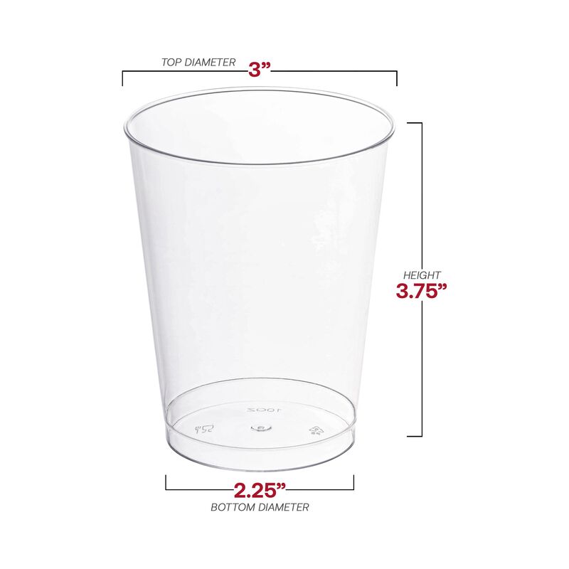 10 oz. Clear Round Plastic Cups (240 Cups) image number 3