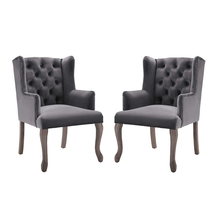 Modway Realm Dining Chairs, Gray