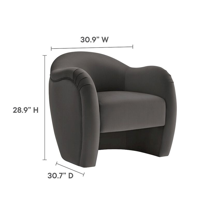 Compose Performance Velvet Accent Chair image number 1