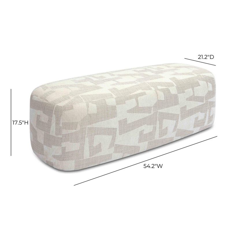 Graceland Cream Jacquard Bench image number 4