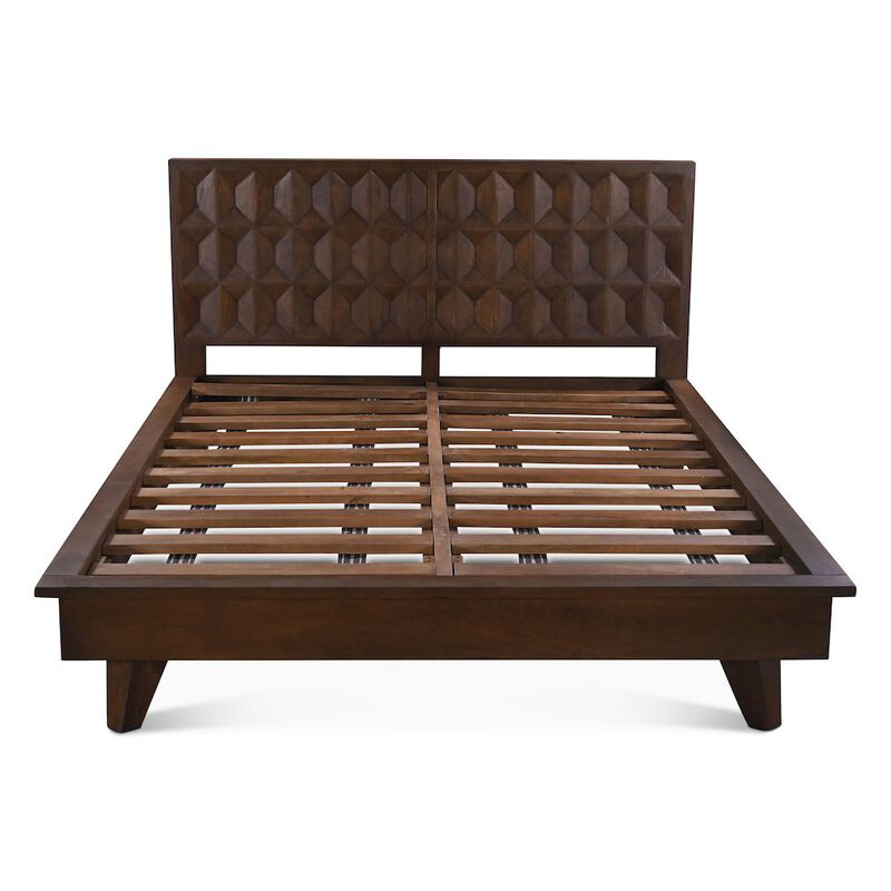 World Interiors Lisbon King Bed in Royal Brown