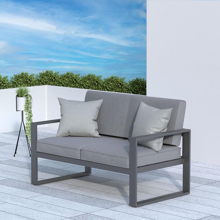 Modern Contemporary Aluminum Patio Sofa