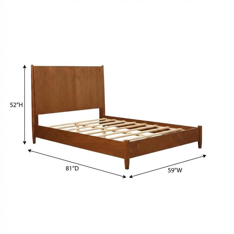 Alpine Furniture Flynn Mid Century Modern Panel Bed image number 3