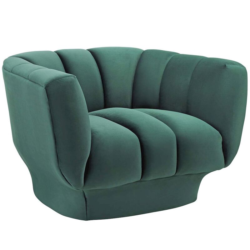 Entertain Vertical Channel Tufted Performance Velvet Armchair Set of 2 image number 1