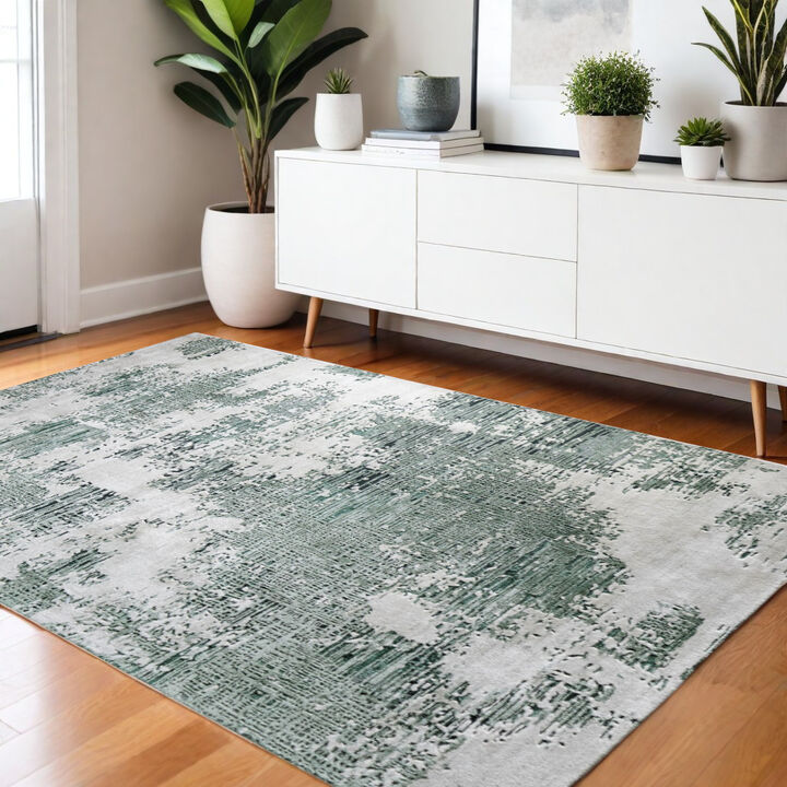HomeRoots Abstract Hand Tufted Area Rug