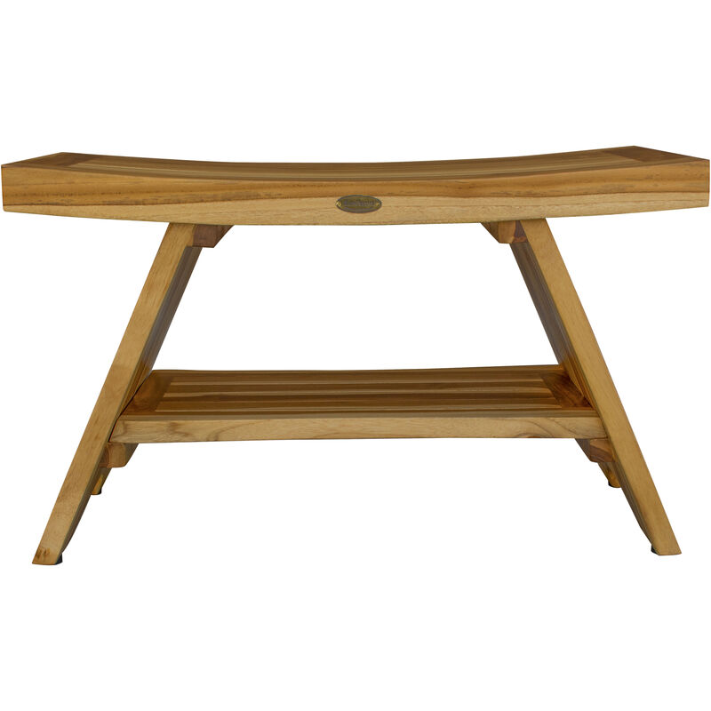 EcoDecors 30 Inch Serenity Waterproof Teak Wood Shower Bench
