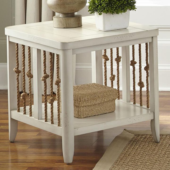 Liberty Furniture Dockside End Table in White