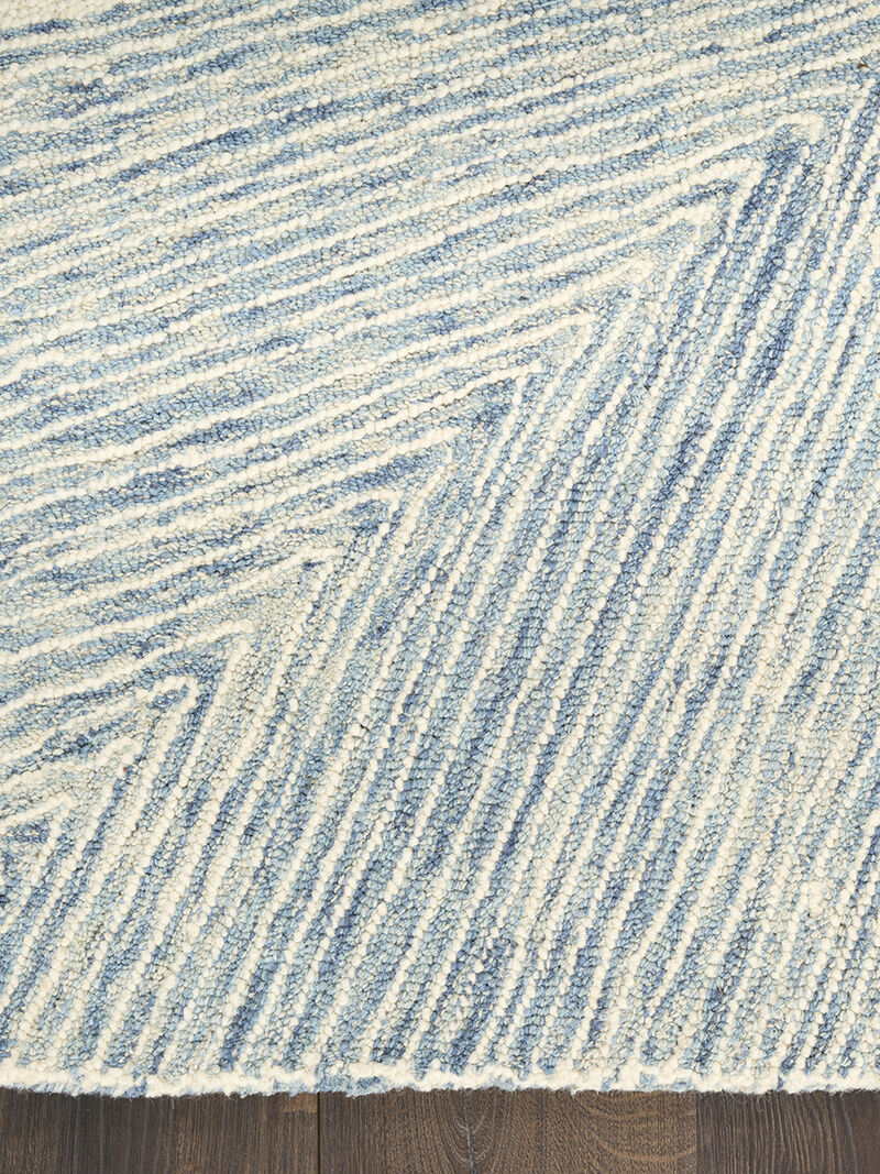 Pure Angles ANG01 Ivory/Blue 5'3" x 7'3" Rug image number 4