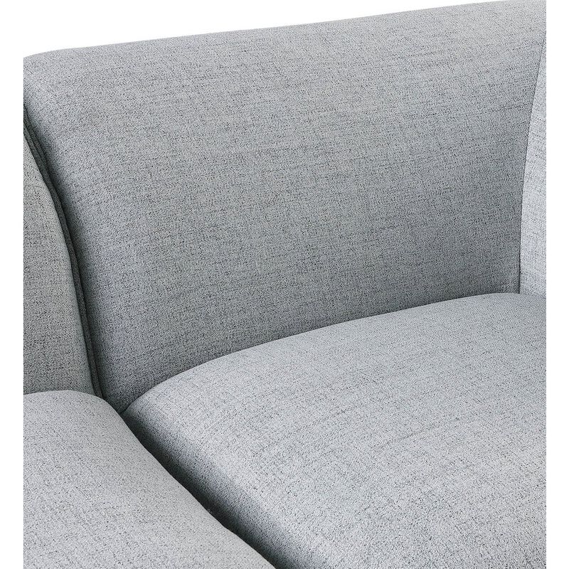 Meridian Furniture Miramar Grey Durable Linen Textured Modular Sofa