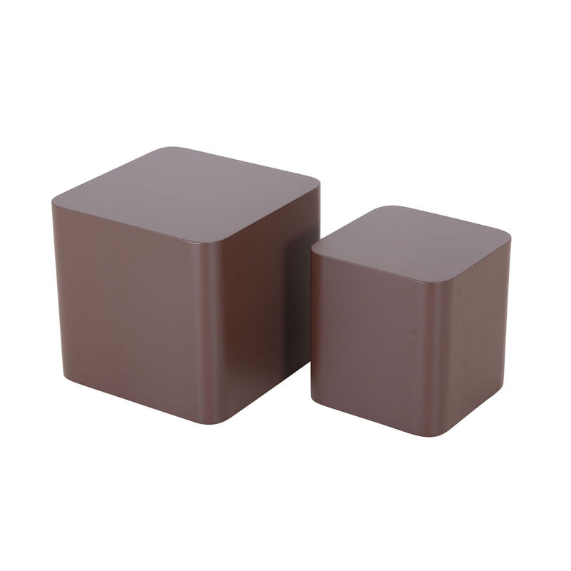MDF Nesting table set of 2 Chocolate Brown image number 7