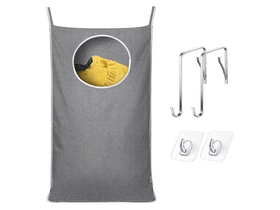 1-Pack Hanging Laundry Hamper | Storage Bag for Clothes, Blankets, and Toys