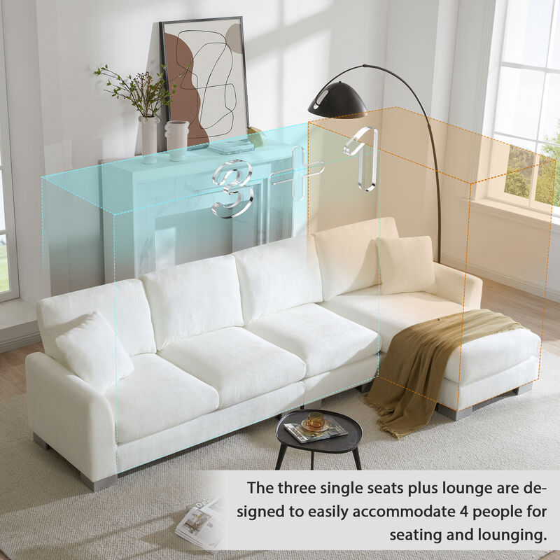 Merax Modern L-shaped Oversized Sectional Sofa.