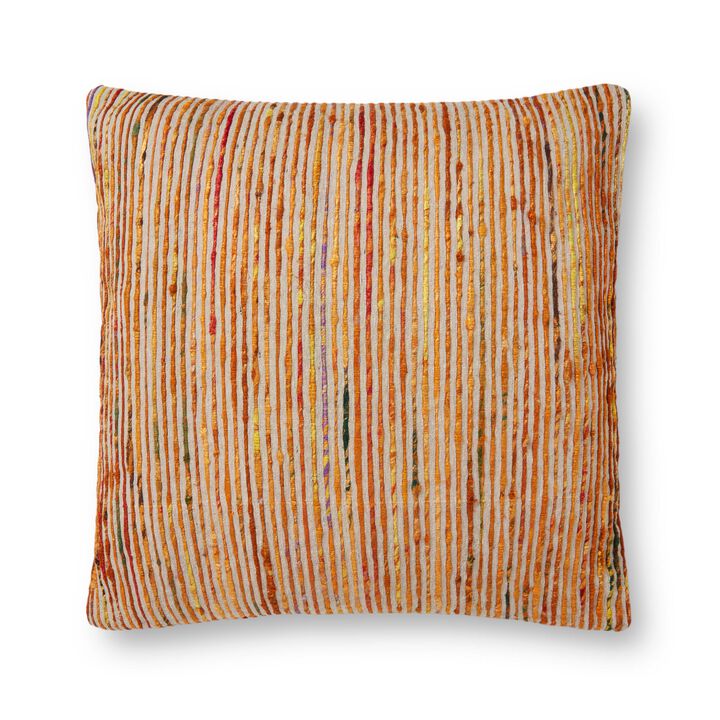 P0242 Rust/Multi 22"x22" Down Pillow