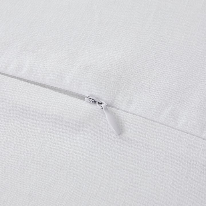 French Flax Linen Euro Sham in White