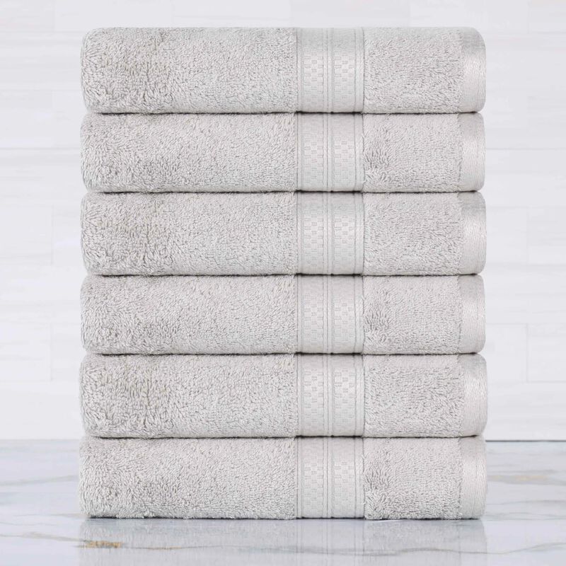 Heavyweight 6 Piece Hand Towel Set with Plush Rayon Blend Fabric image number 1