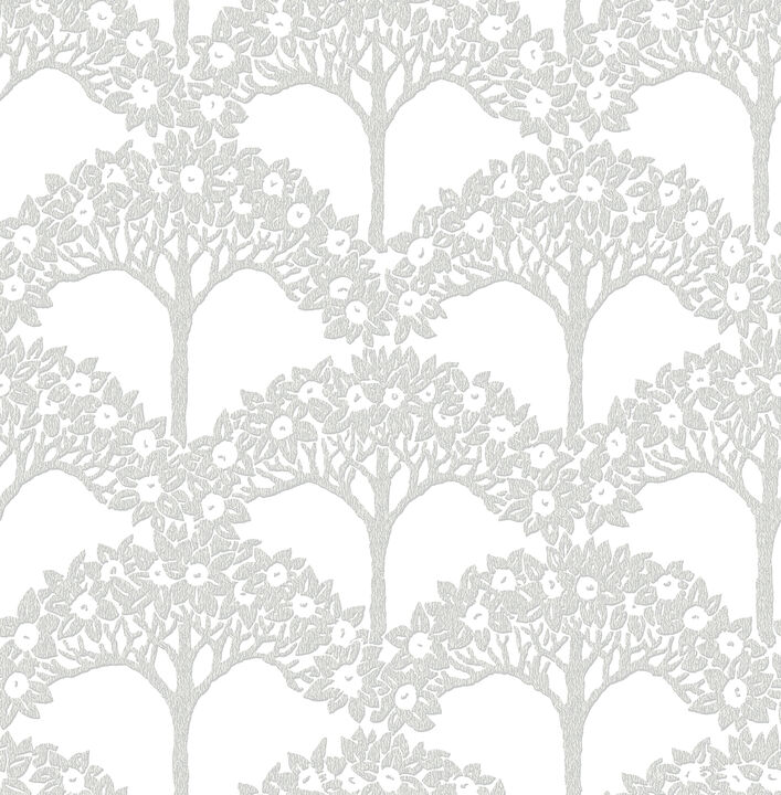 Dawson Light Grey Magnolia Tree Wallpaper