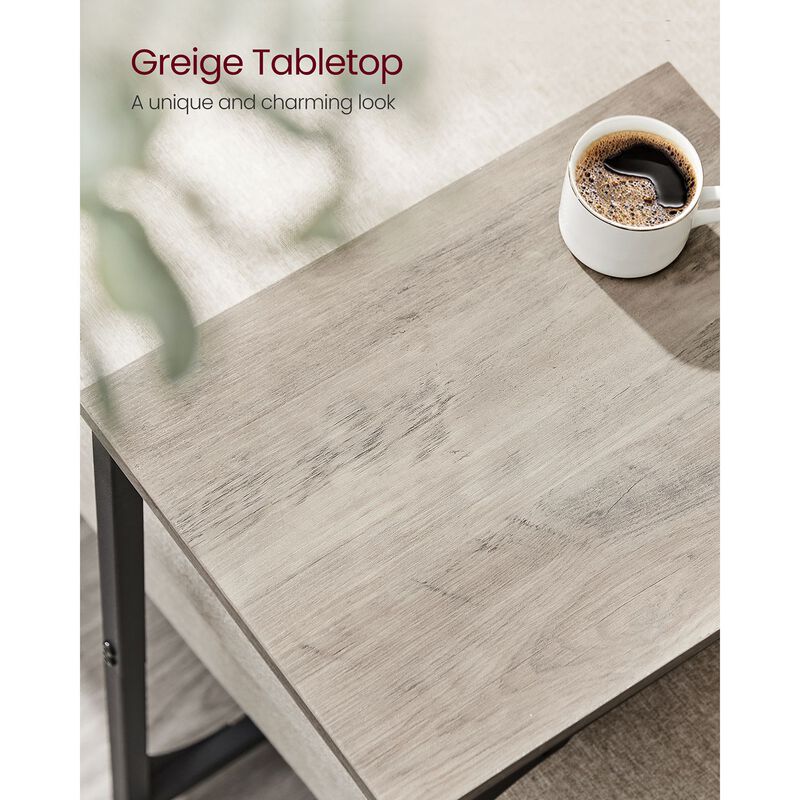 C-Shaped End Table Modern and Space-Saving Design for Easy Access (Set of 2)