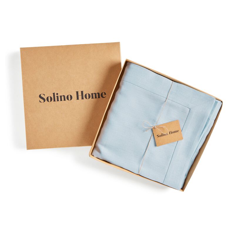 Solino Home Fete 100% Linen Tablecloth &ndash; Handcrafted, Machine Washable, Perfect for Holiday and Everyday Dining