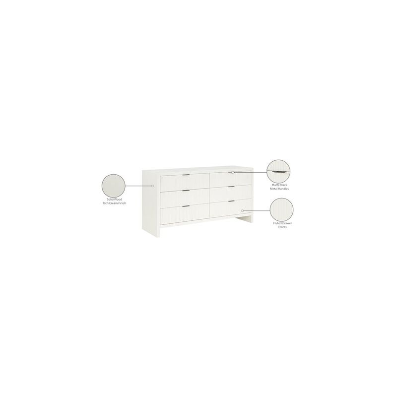 Meridian Furniture Fairfax Cream Dresser