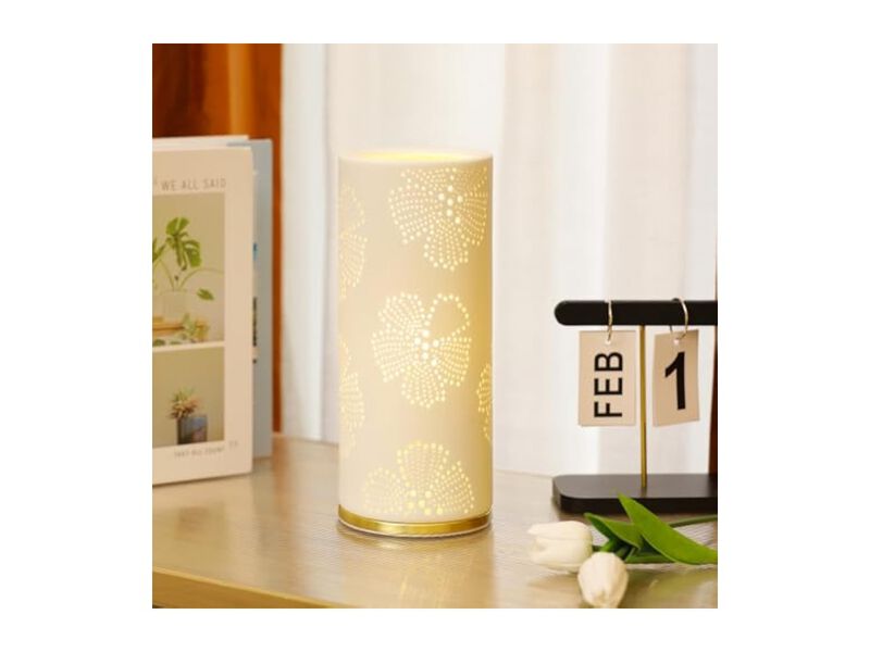 Modern Flower Table Lamp For Living Room Bedroom Nightstand 5 X 4 Inch White image number 2