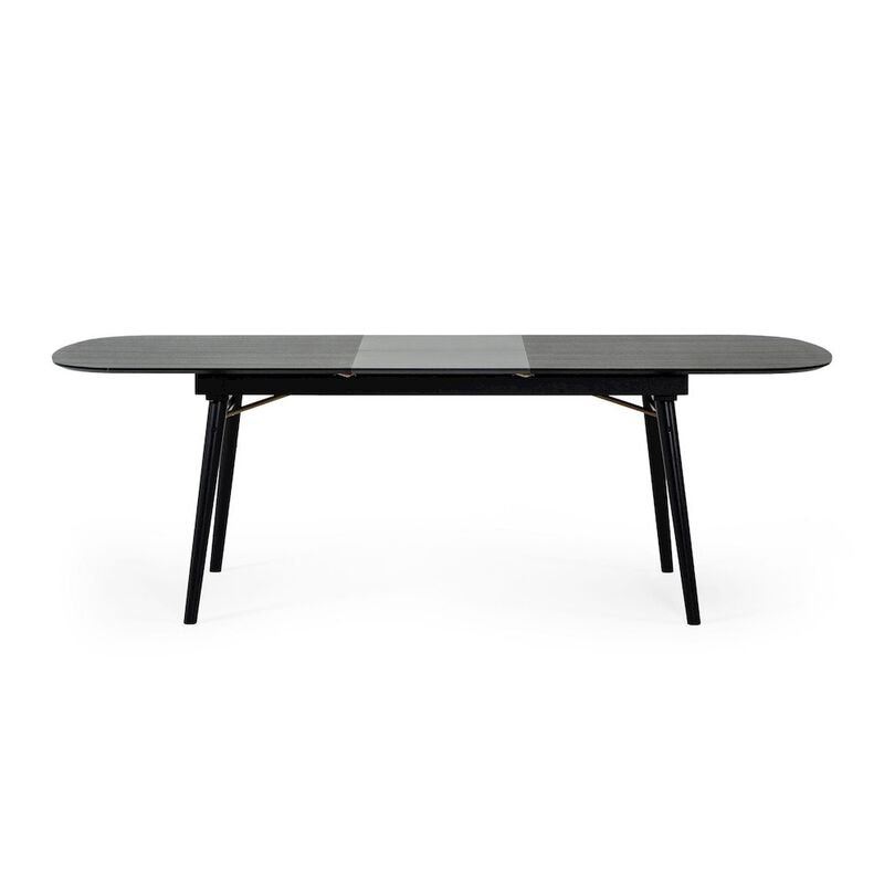 Modrest Addax - Modern Black Extendable Dining Table