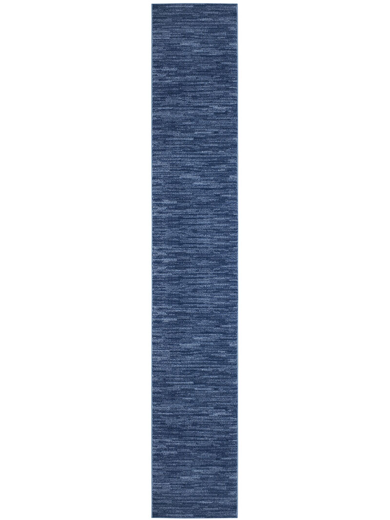 Nourison Essentials NRE01 Navy/Blue 2'2" x 7'6" Rug image number 0
