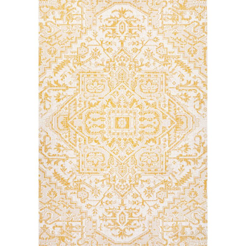 Estrella Bohemian Medallion Textured Weave Indoor/Outdoor Area Rug